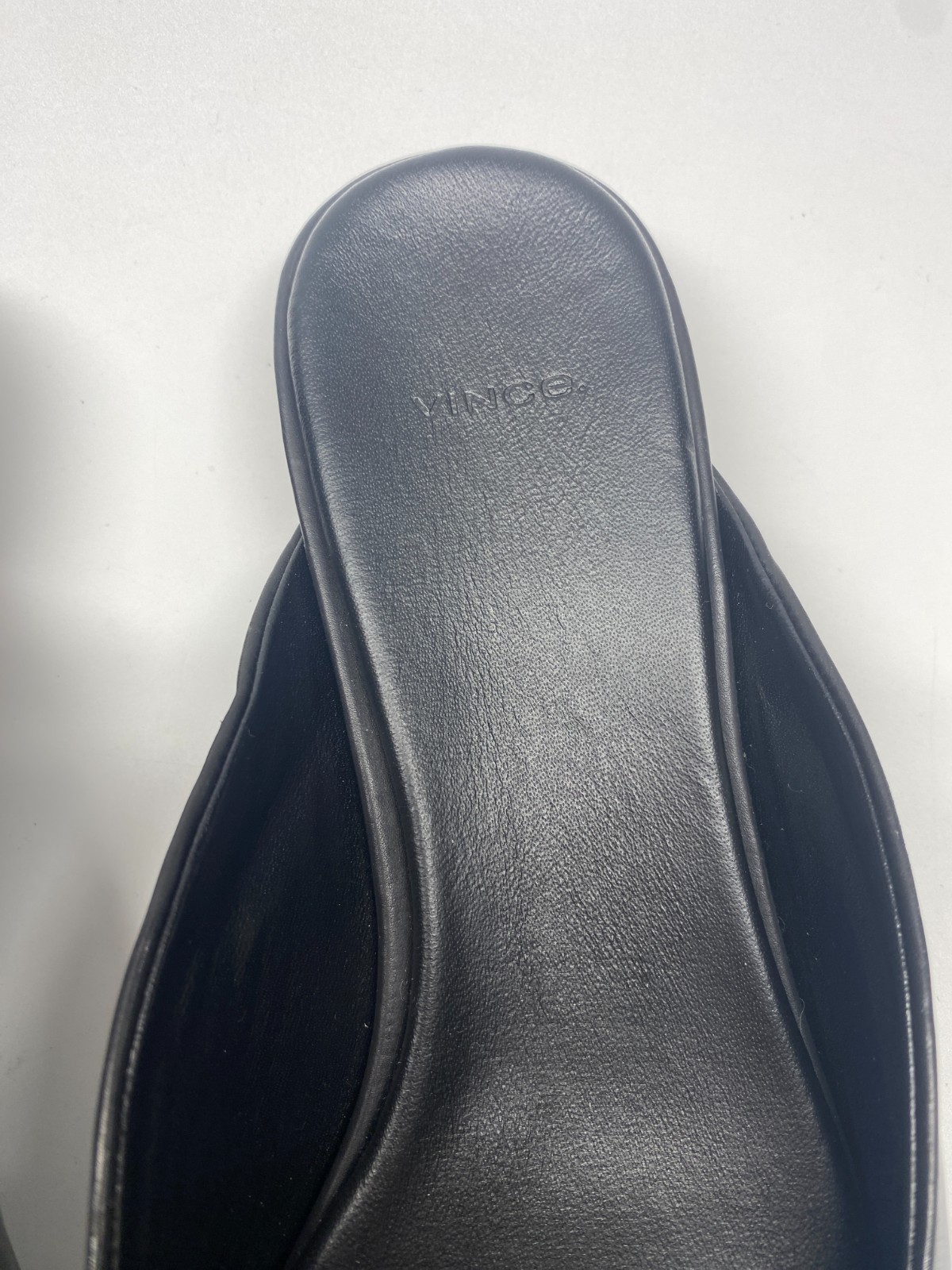 Vince Womens Ana Black Leather Slip On Mules Sz 8