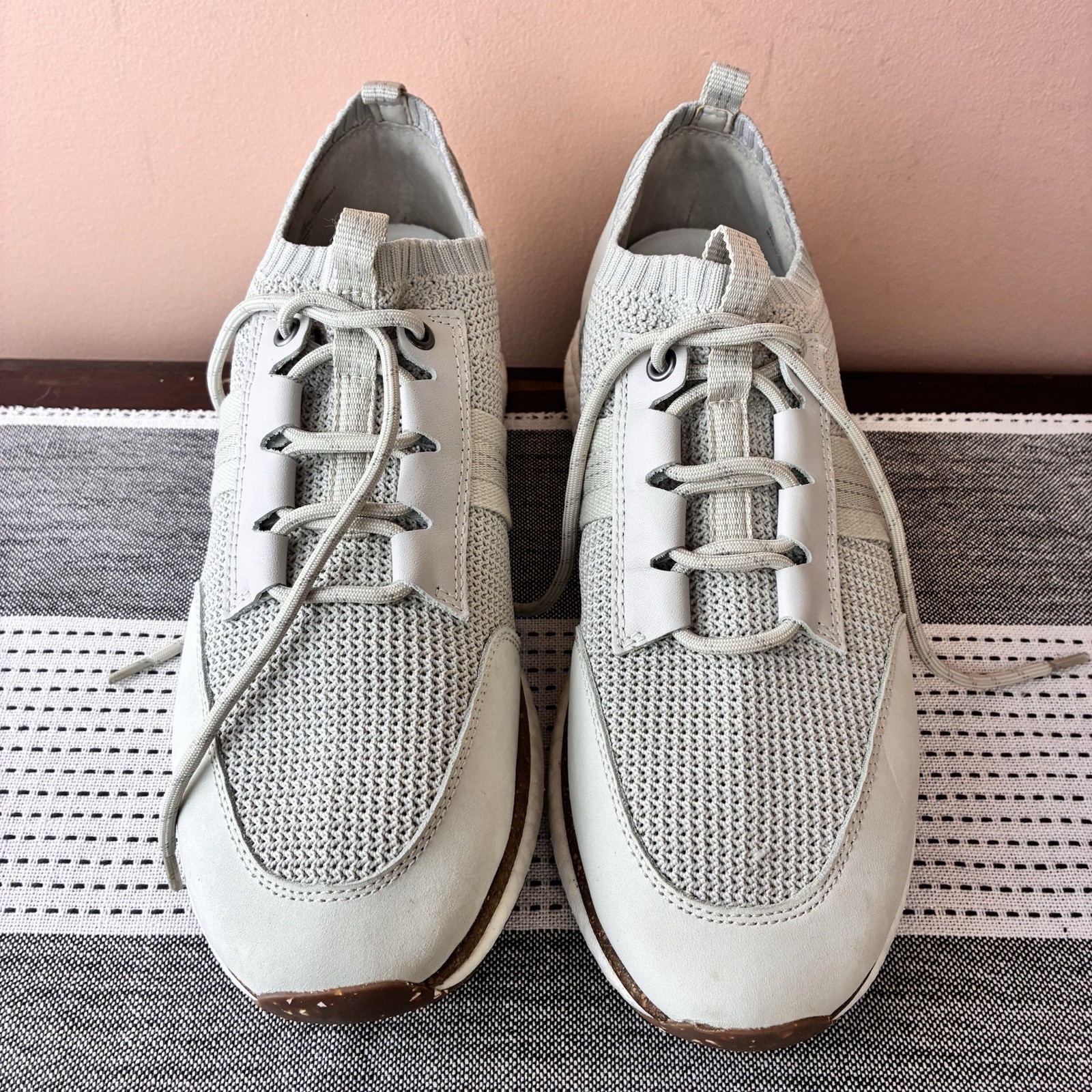 New OTBT Speed Sneakers Color: Mist Leather Textile Upper Lace Up Womens Sz 11 M