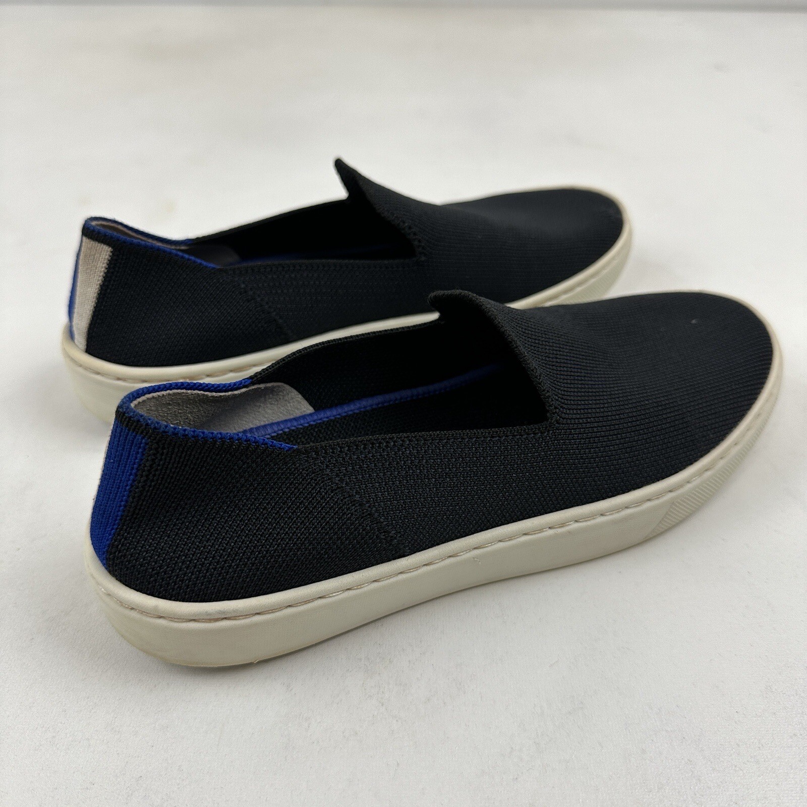 ROTHY’S Black Original Slip On Sneakers Size 6 Washable Knit Recycled Materials