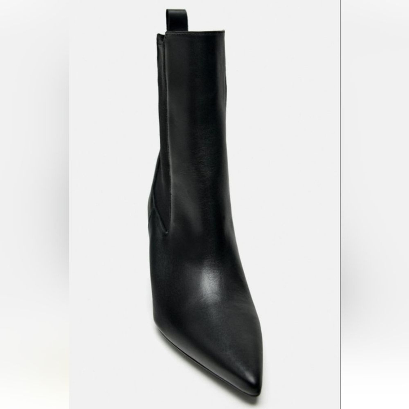 Zara Leather Wedge Ankle Boots