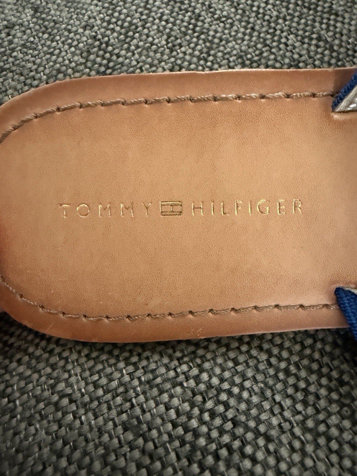 Tommy Hilfiger Women’s Blue And White Sandals Size 9