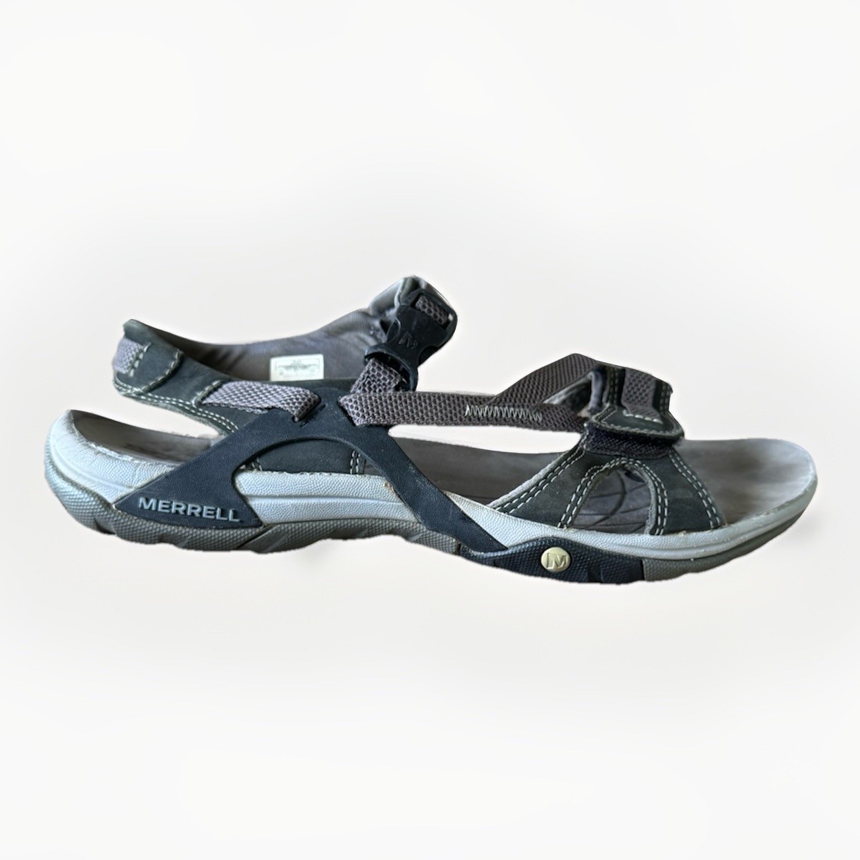 Merrell Azura Wrap Sandals Women’s 10 Gray Nubuk Leather Comfort Shoes J24510