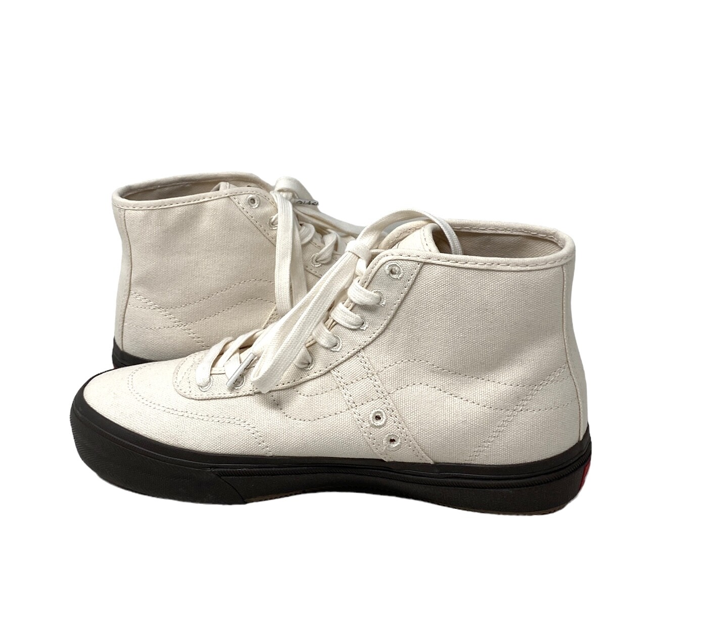 VANS x Quasi Crockett High Decon Shoe Women Size Canvas Beige Casual VN0007QVTBD