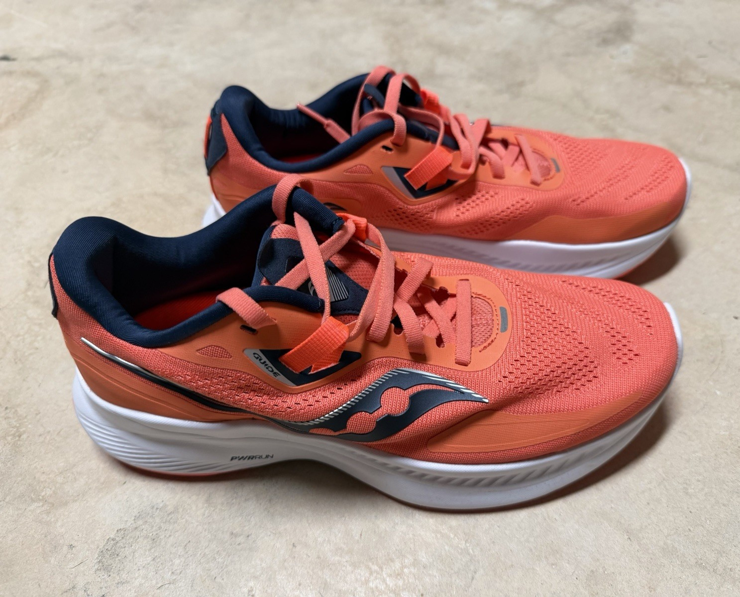 Saucony Guide 15 Women’s Running Shoes Lace-Up Orange/Navy Low Top S10684-16
