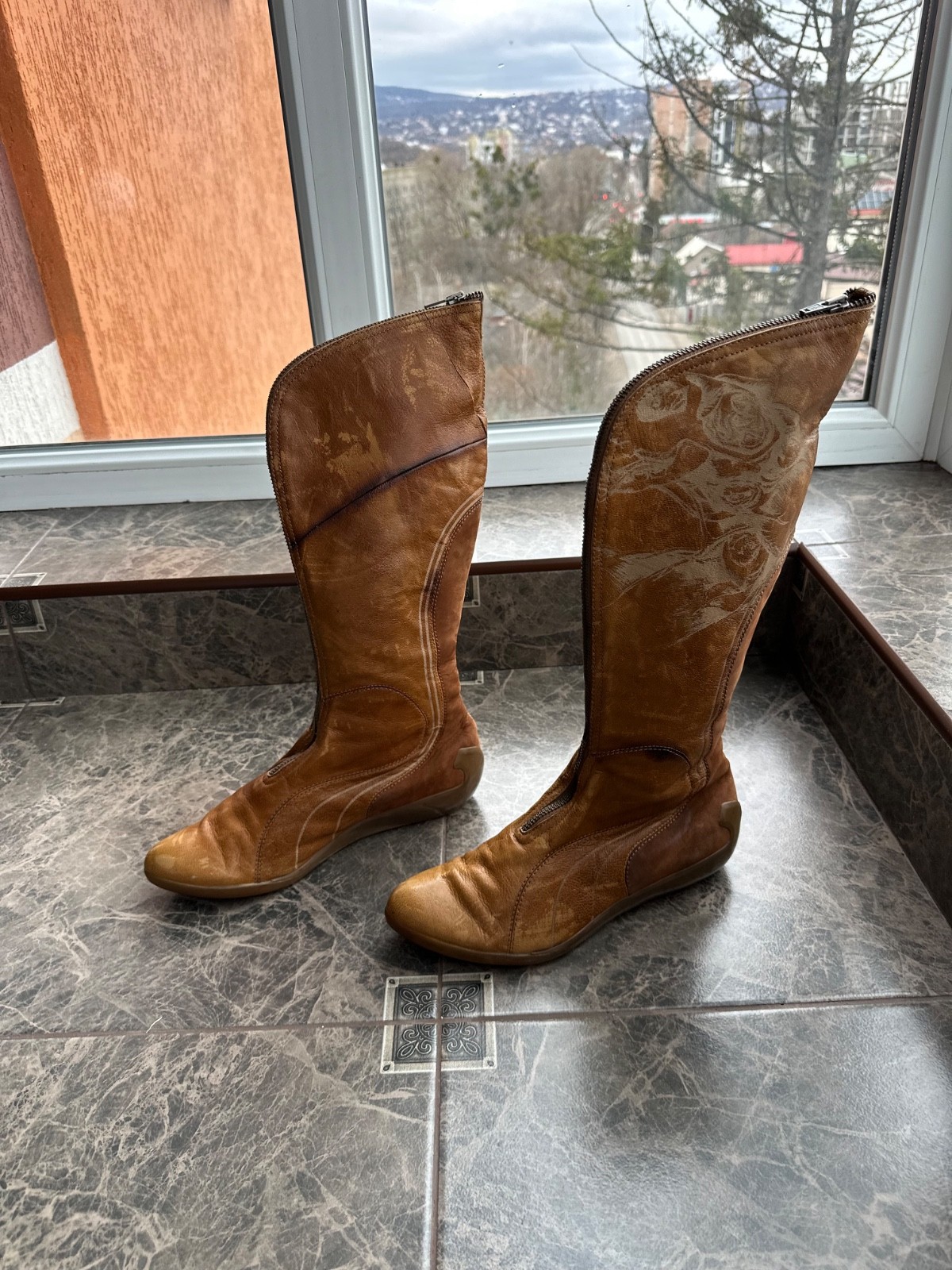 Vintage Puma x Alexander McQueen Leather Knee High Boots EU 37 US 6.5 Sample Rar