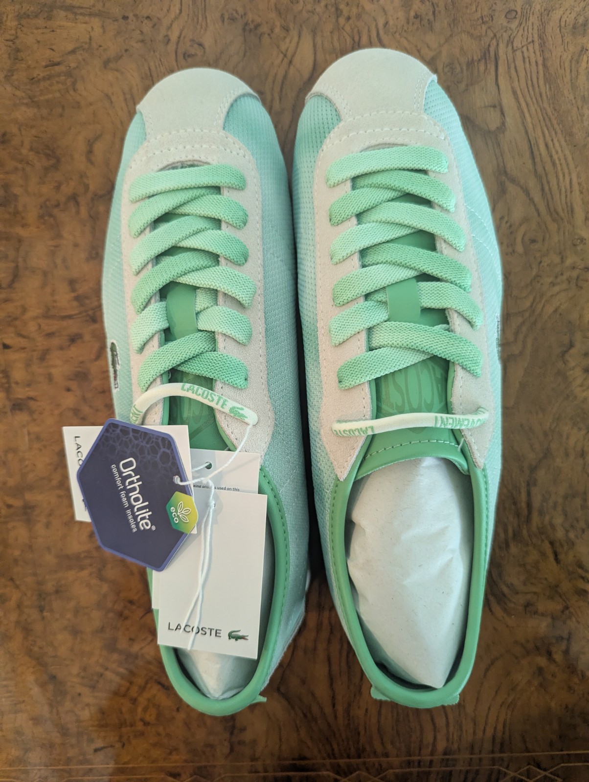 Lacoste x Free People Club-Low Sneakers Women’s Size 9.5 NEW IN BOX Mint Green