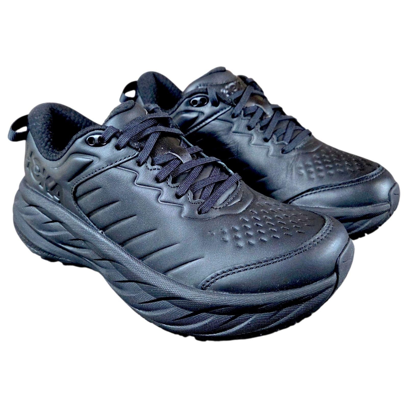 Hoka One One Bondi SR Slip Resistant Work Shoes Black on Black Women’s Size 7.5