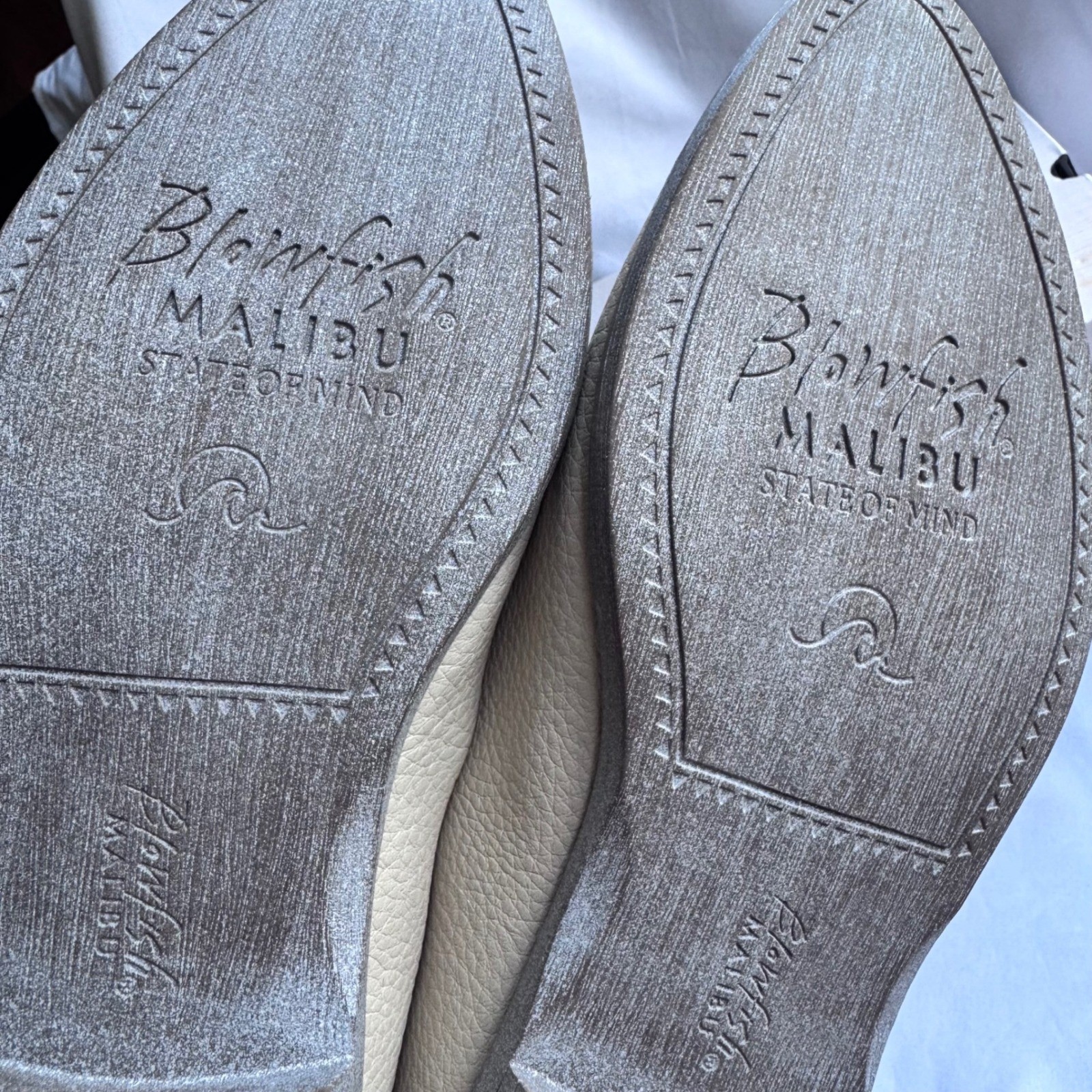 New Blowfish Malibu Harper Off White Loafers Studded Slip On Vegan Shoes US 10M