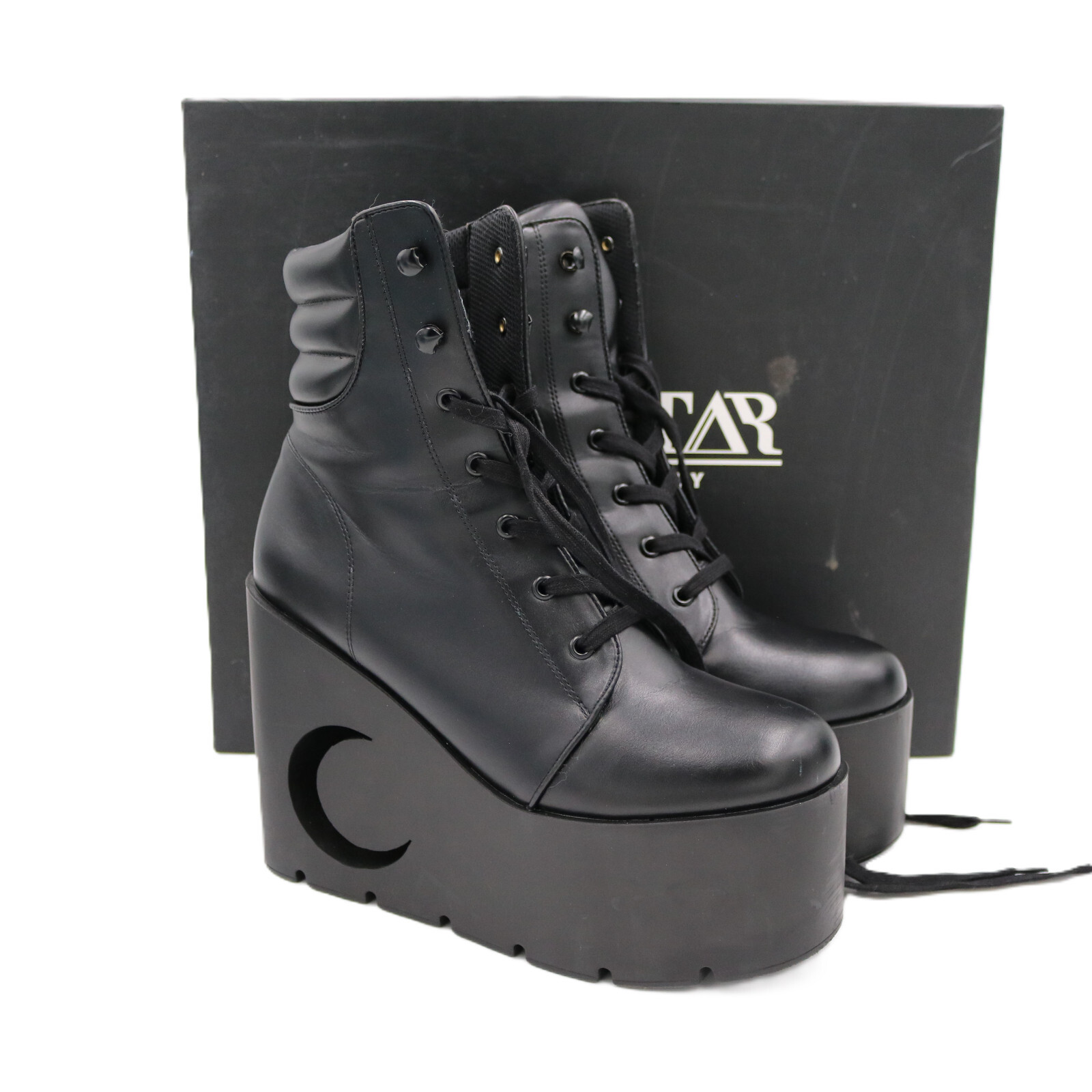Black – KILLSTAR – Diana Crescent Wedge Boots