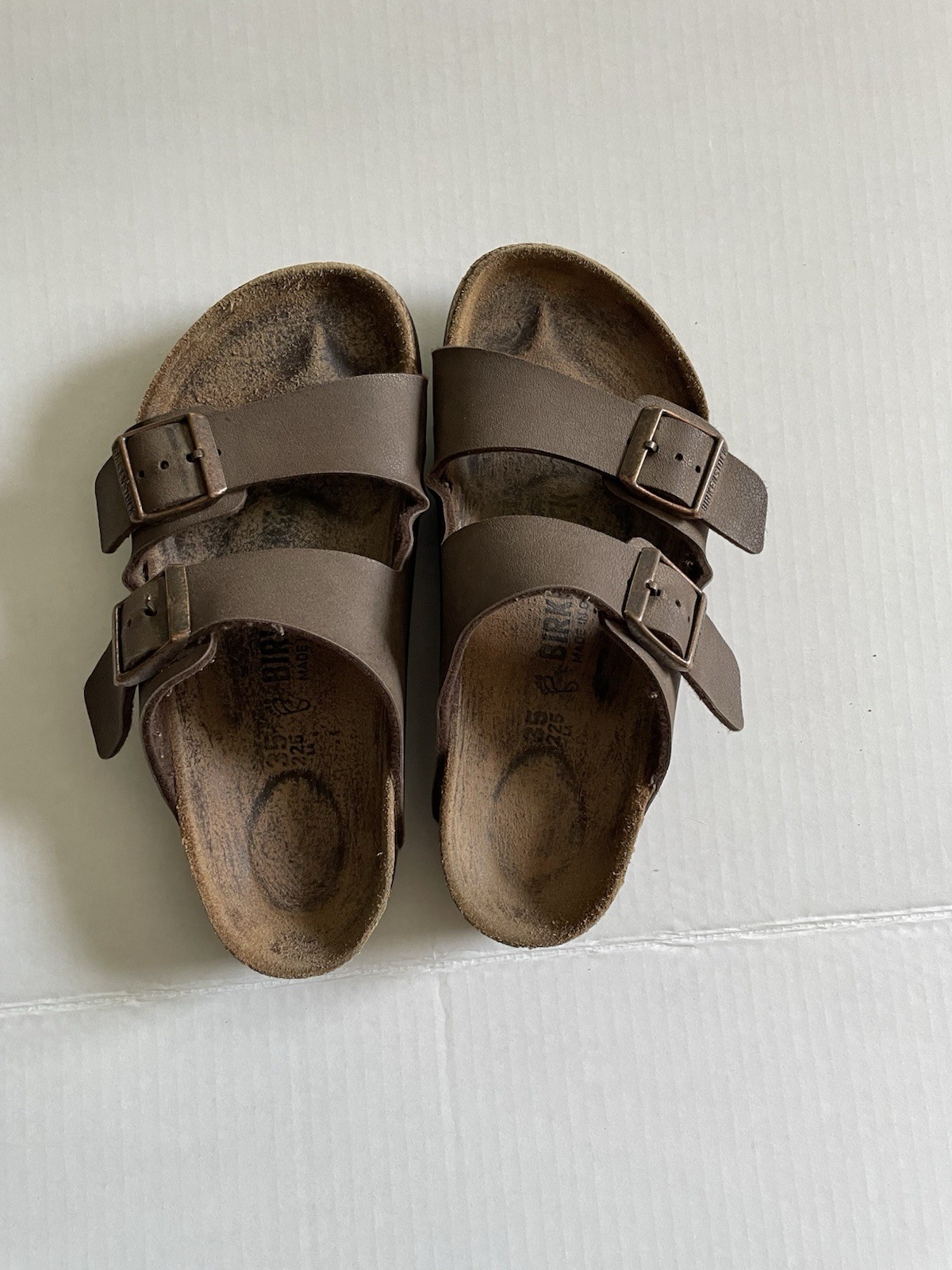 Birkenstock Brown Double Strap Buckle Slide Sandals Women’s US 4.5