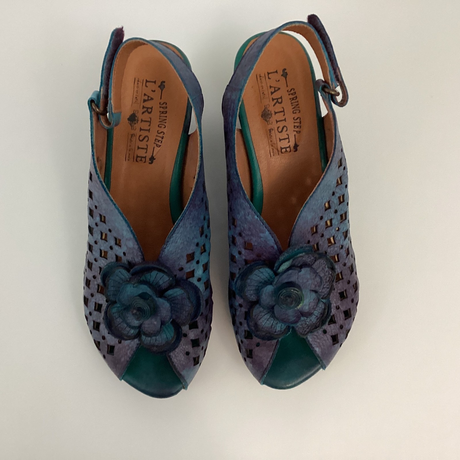 L’Artiste by Spring Step Lovella Blum Slingback Womens US Size 6.5 – 7 Leather