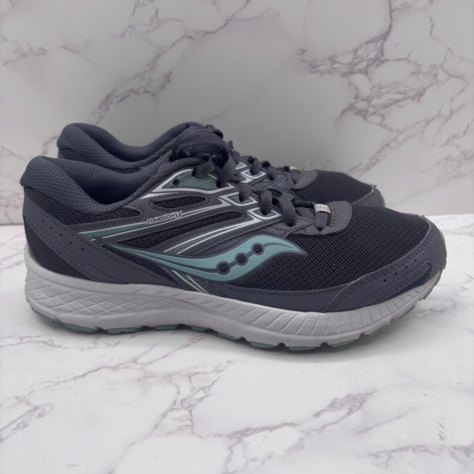 Saucony Cohesion 13 Womens Running Shoes Charcoal Turquoise S10563-2 Size 8