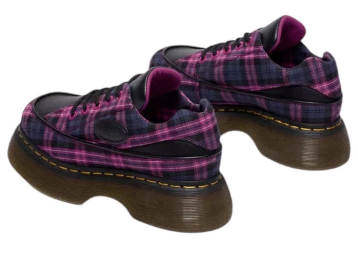 New Dr. Marten Pink tartan Plaid Buzz 5I Size UK 8 Punk Grunge Sold Out 5 Eye