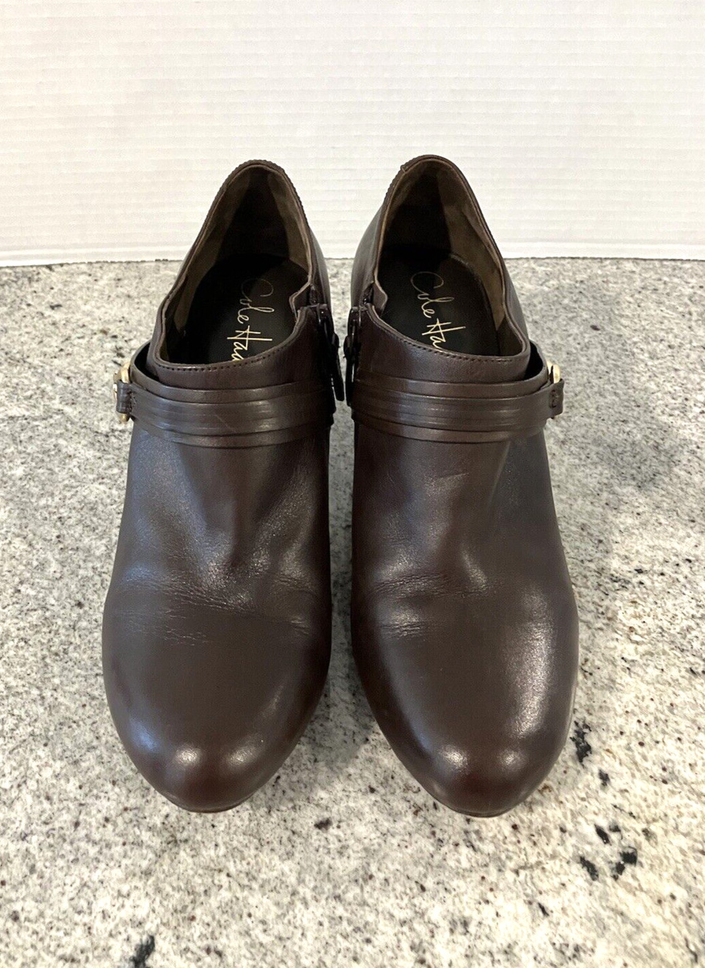 Cole Haan Women’s AIR Shootie/Bootie Pump Size 8B Brown Leather 2.5″ High Heel