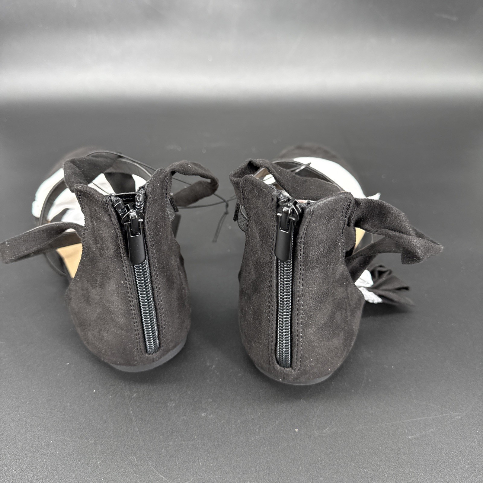 Torrid Black Flats Elastic Ankle Strap Women’s Size 10 WW NEW
