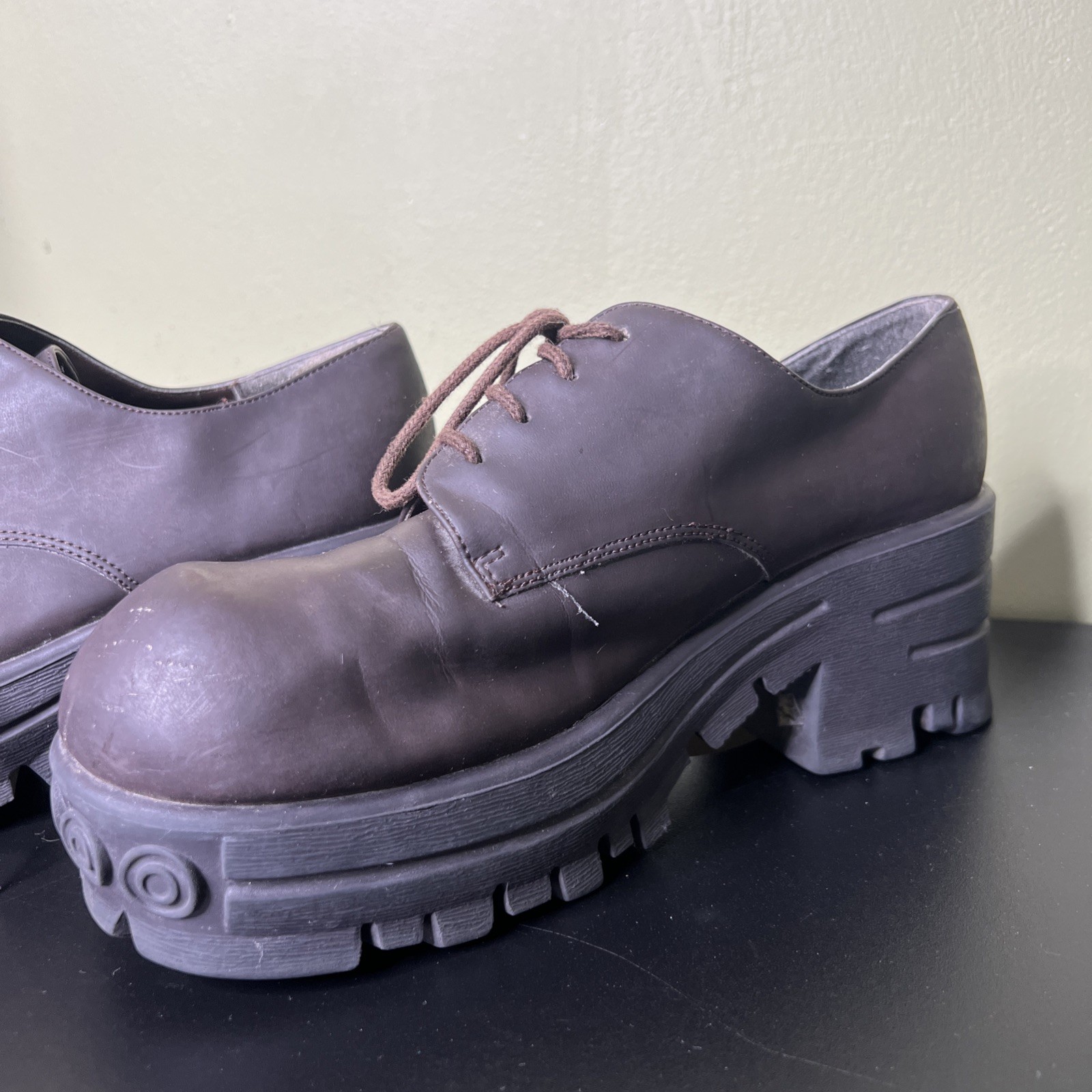 Funky Chunk Platform Shoes Size 8 1/2 Grunge Streetwear READ DESC