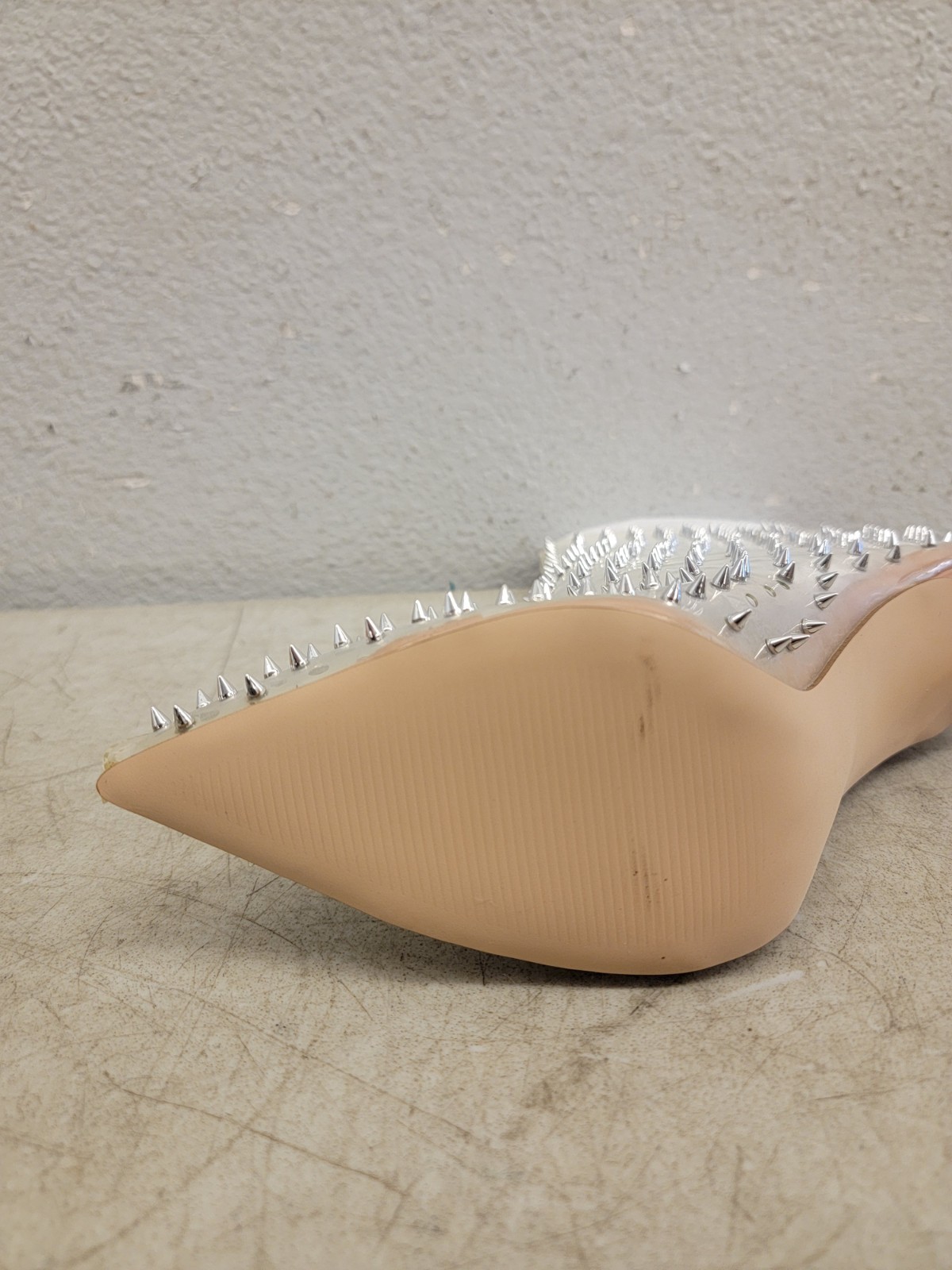 STEVE MADDEN VIA-S CLEAR BOOTIE SZ 10M