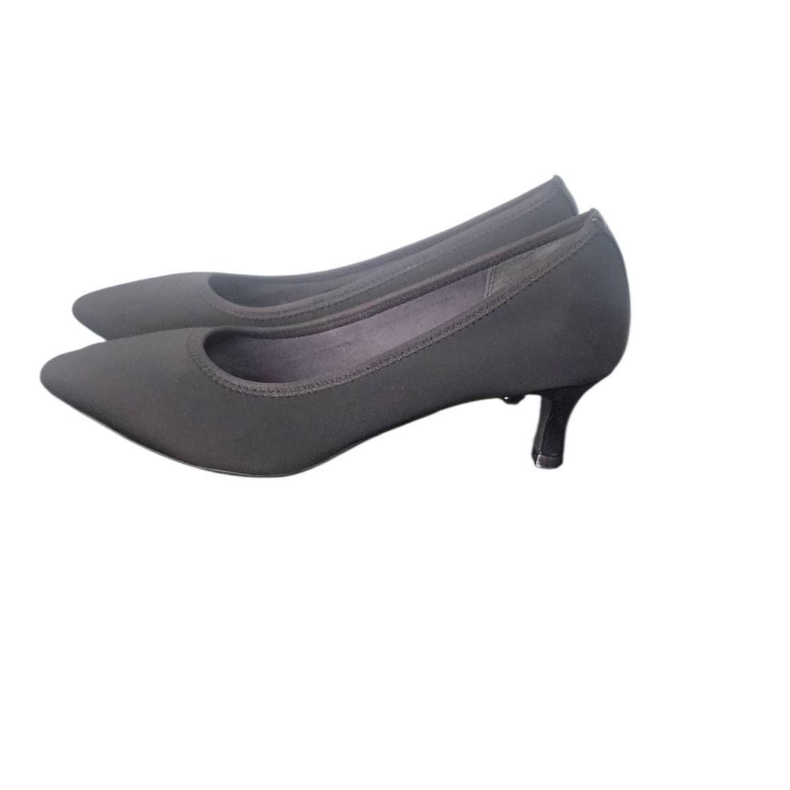 Rockport Total Motion Womens Black Pointed Toe Kitten Heel Pumps CH3757 Size 10