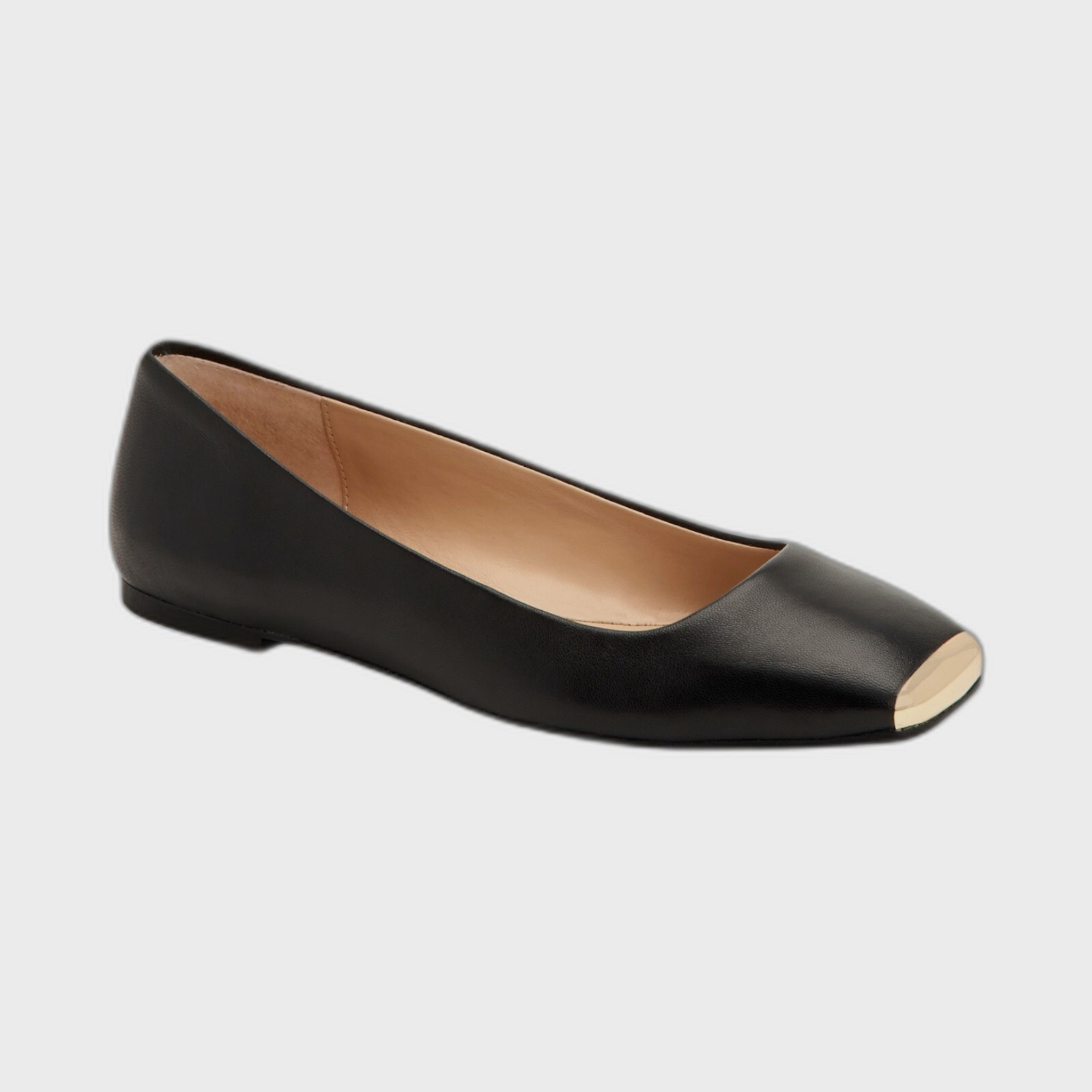 Alfani Womens Neptoon Faux Leather Square Toe Ballet Flats Black 5 Medium (B,M)