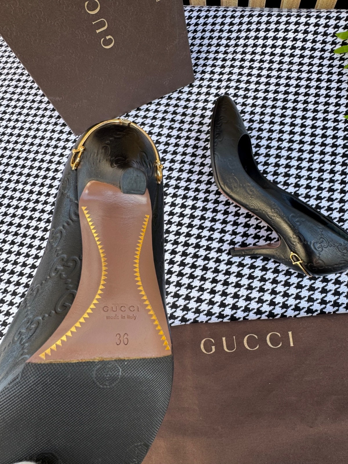 Gucci Women’s Shoes Leather Guccissima Heel 310184 Size US 6 / IT 36 / EU 36