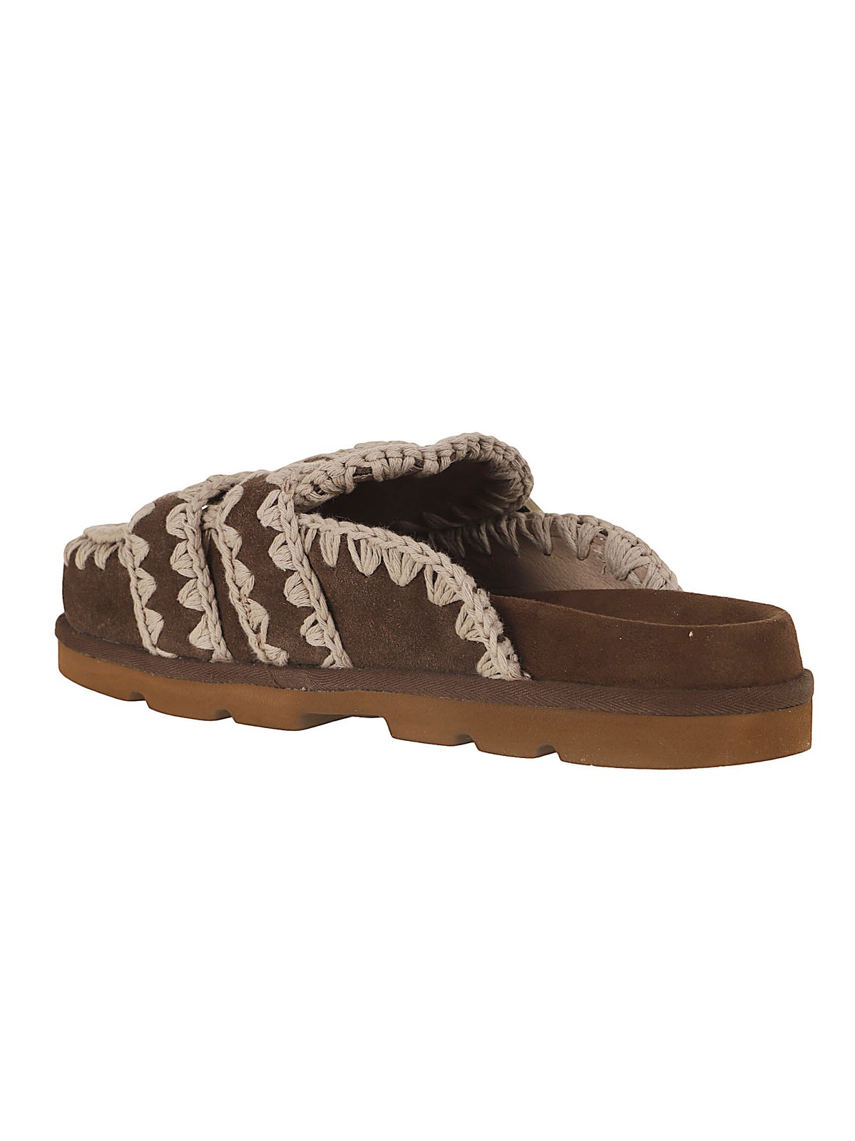 Mou Suede Leather Sabot Sandals IT 38 Women