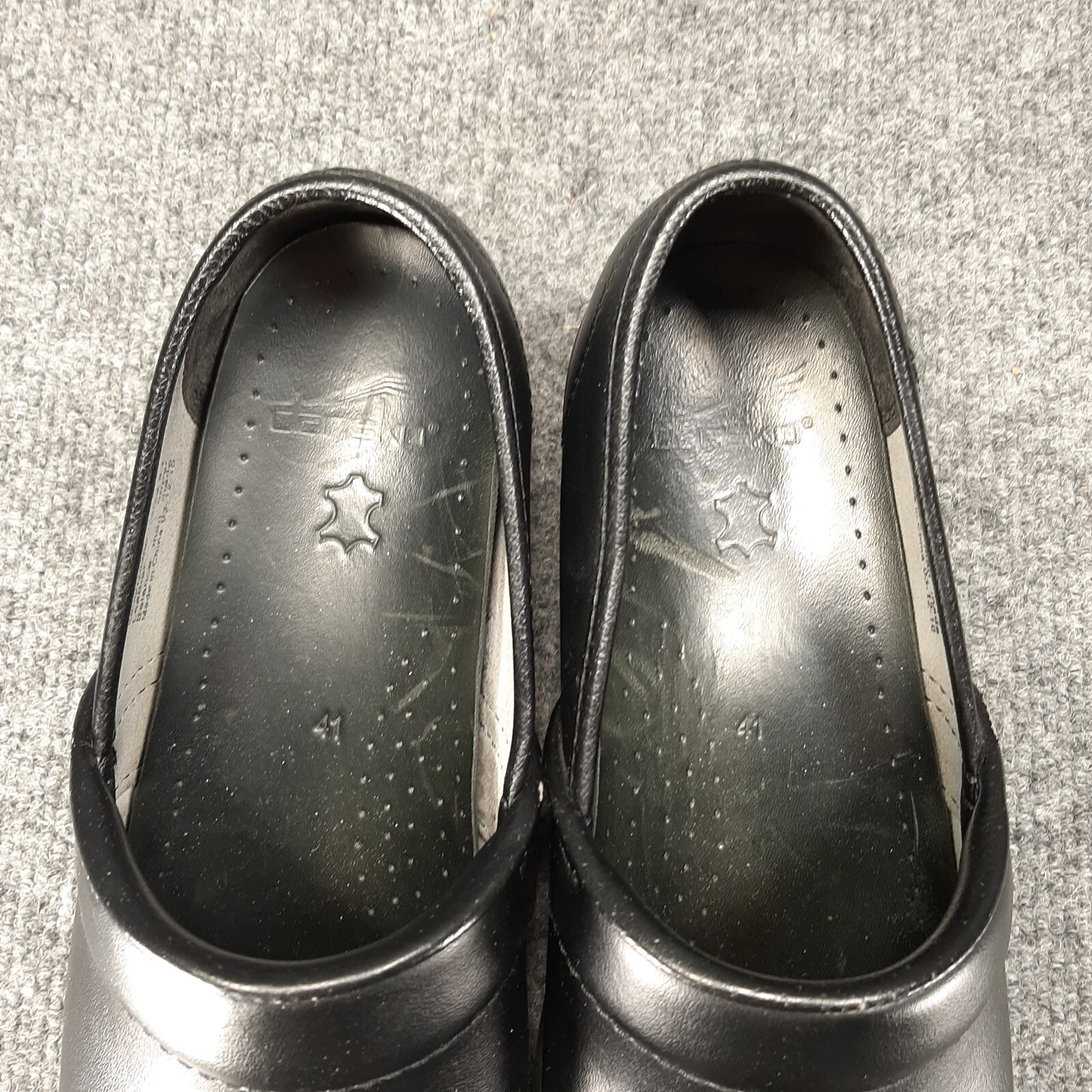 Dansko Volley Clogs Black Leather Slip On Shoes Women’s Size US 10-10.5 EU 41