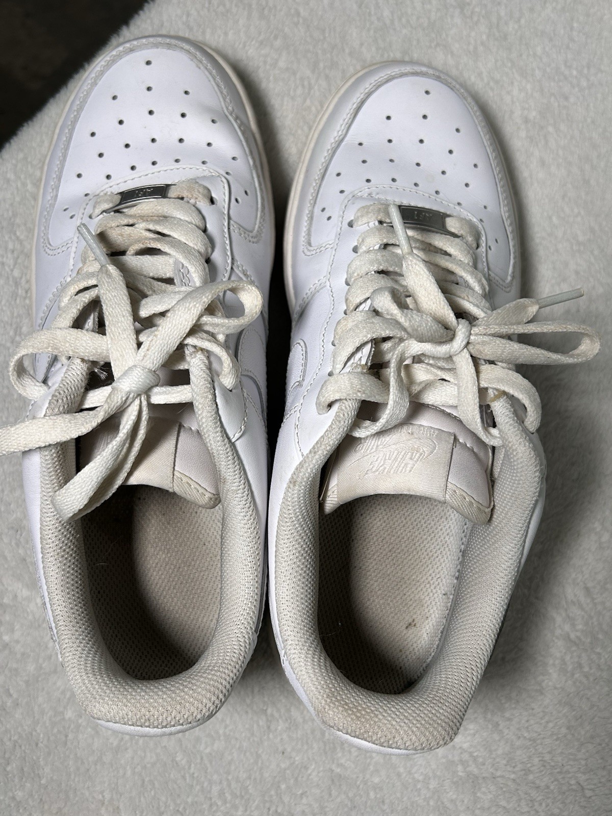 Nike Air Force 1 ’07 Shoes Womens Size 8 White Leather Cushioned DD8959-100