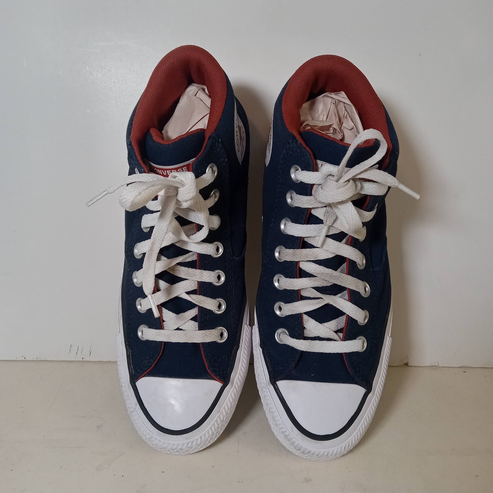 Converse Mid Top Canvas Trainers Malden Street Blue A00813F Size 8 Men, 10 Women