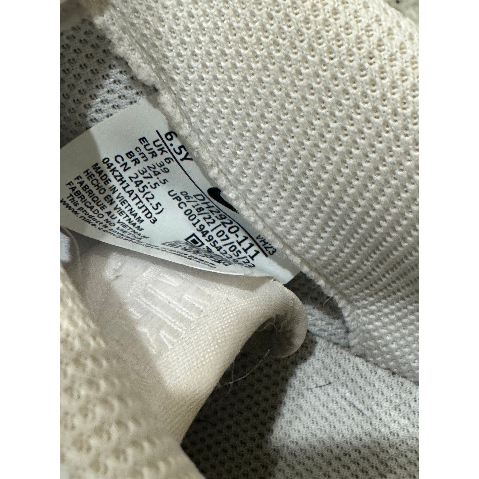 Nike Air Force 1 Low White Silver Butterfly Kids 6.5Y Womens 8 Sneaker