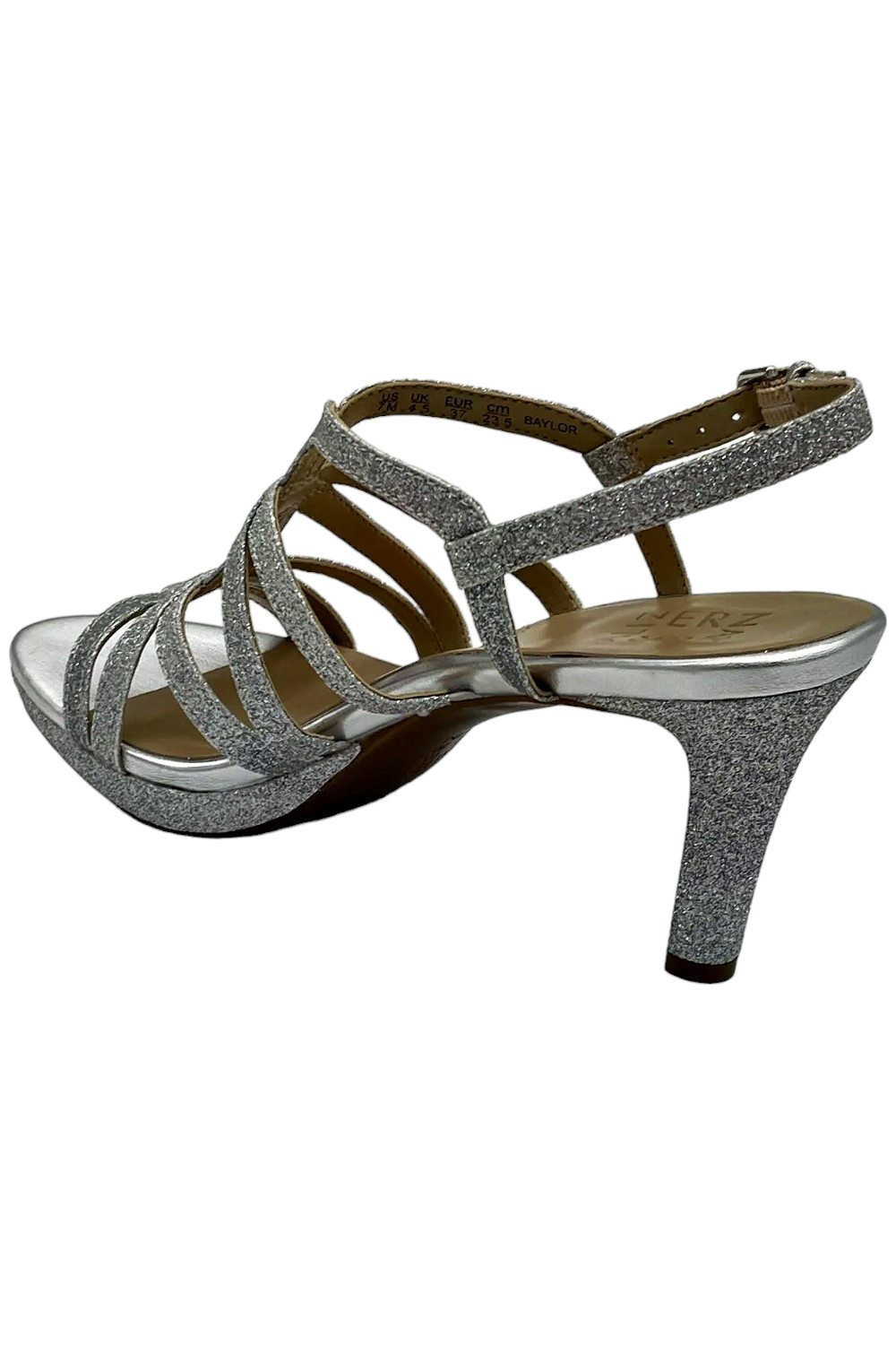 Naturalizer Baylor Strappy Sandals Silver Glitter