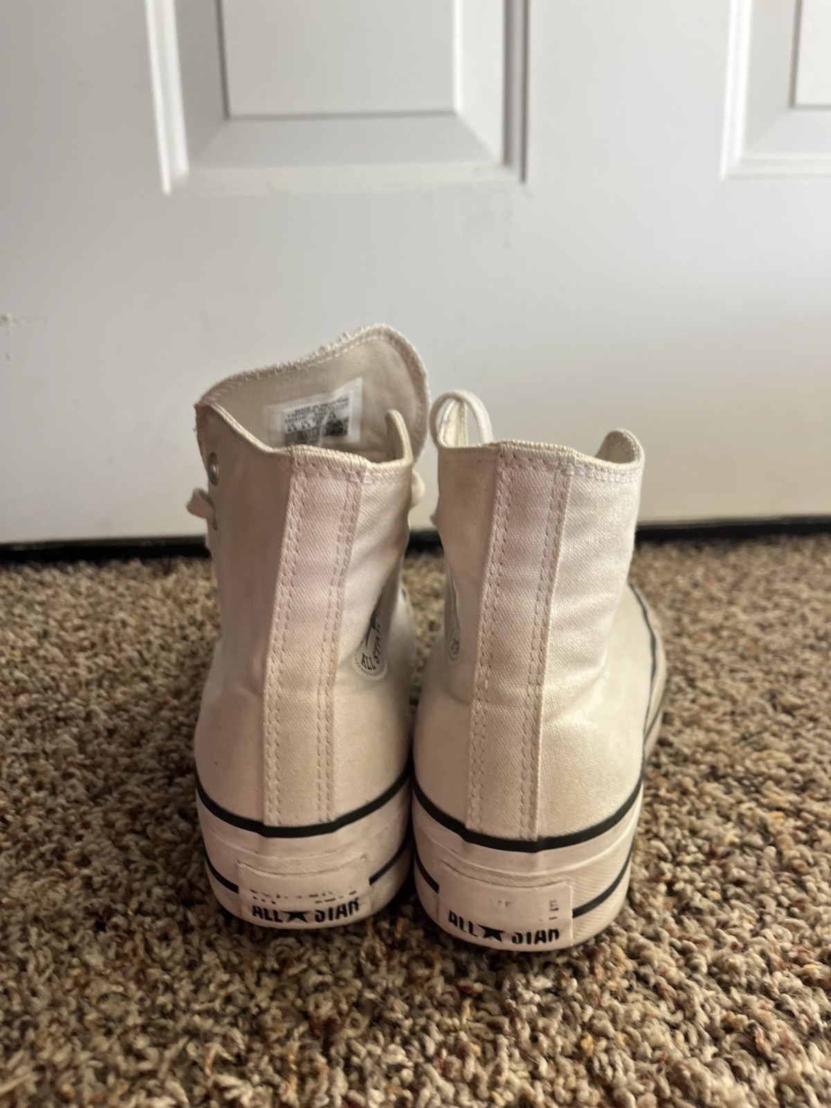 Converse Chuck Taylor All Star Platform High White Shoes Womens Size 6.5