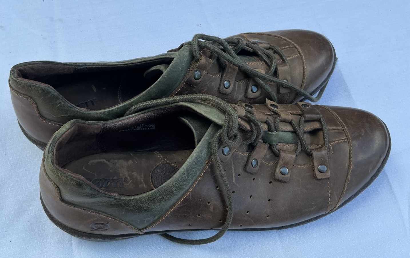 Born Monkeywood Women’s Shoes 11 Brown Leather Stiched Lace Up Casual Rugged