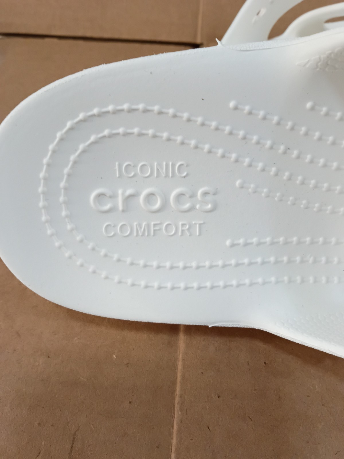Crocs Baya Platform Slide Sandals White Women’s Size 9 EUC
