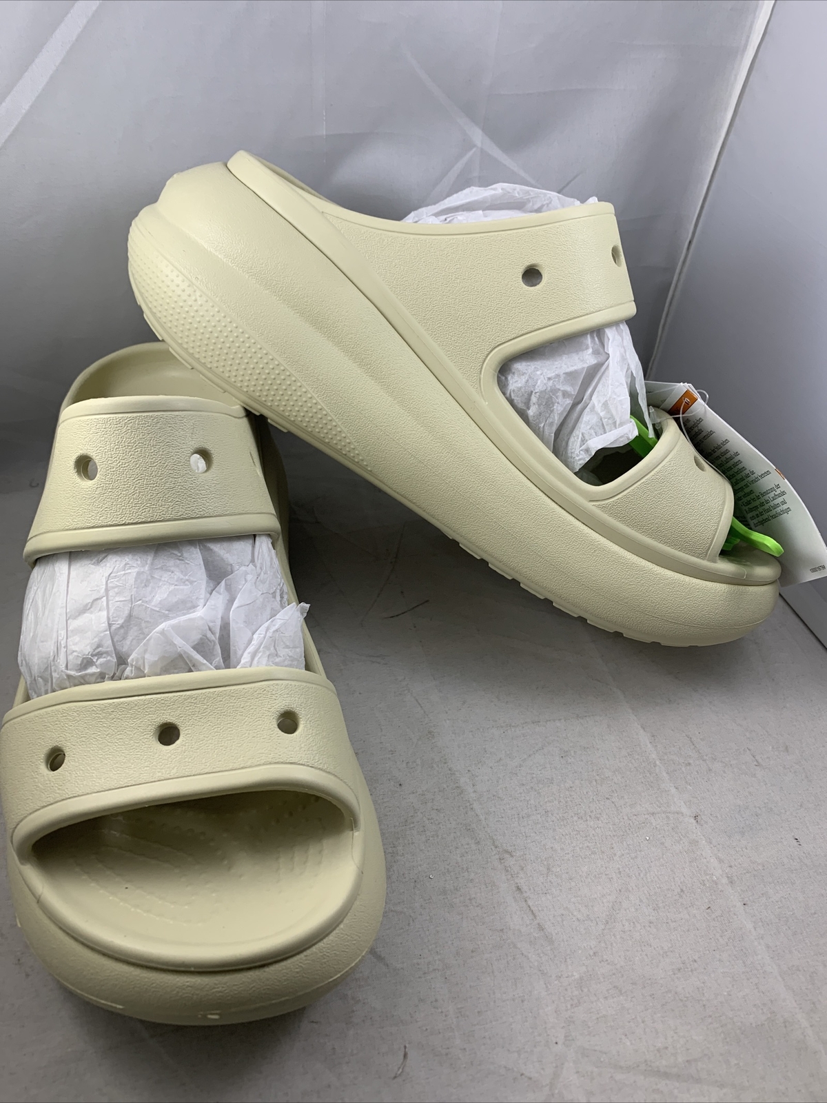 Crocs Classic Crush Sandal Bone Slip Womens Size 10 Women 8 Men Unisex