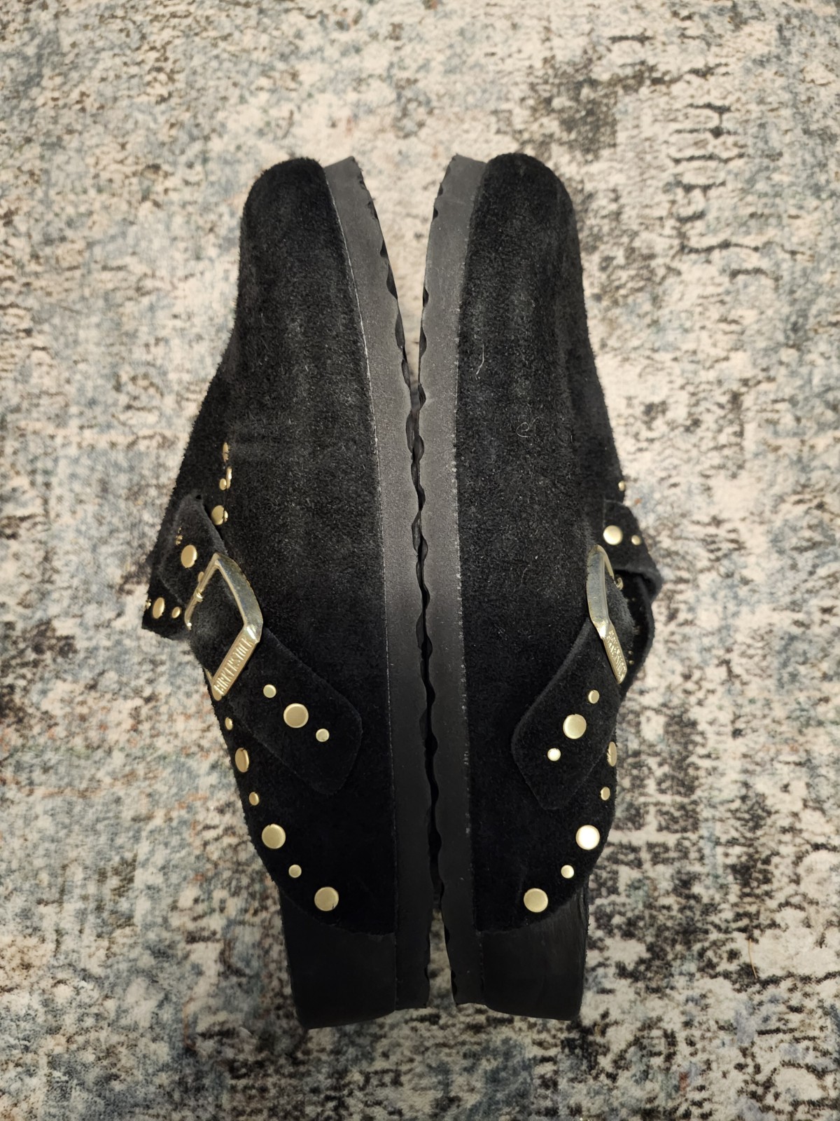 Birkenstock BOSTON BLACK SUEDE RIVET CLOG