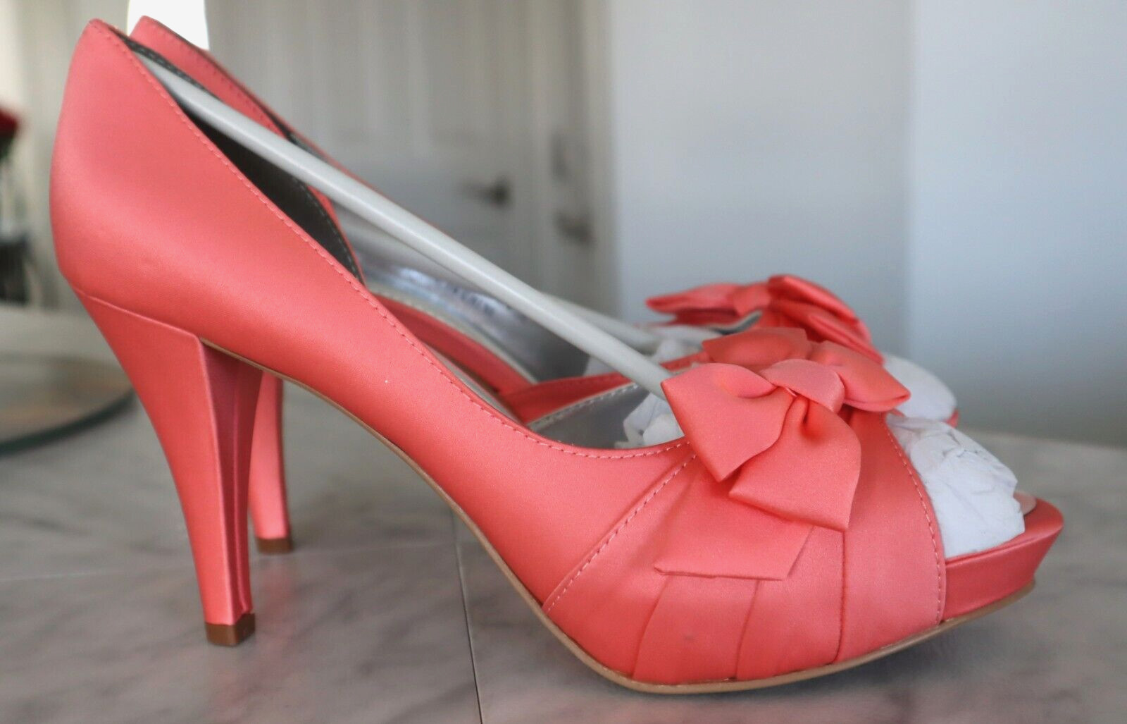 DAVID’s BRIDAL Palomawide Maribelle Corralreef High Heel shoes size 11 (NIB)