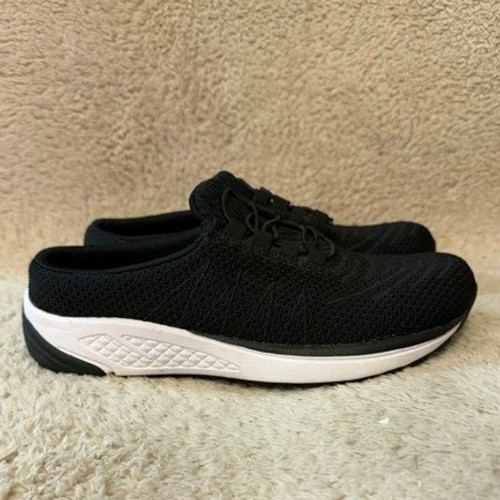Propet Ortho Womens Black Knit Mesh Slip On Mule Sneaker Bungee Lace Shoes Sz 8