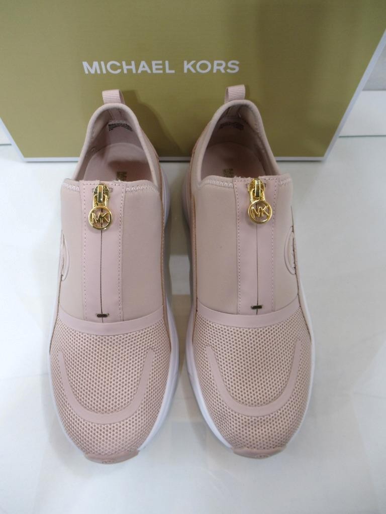 Michael Kors Sami Zip Trainer Sneaker Circular Air Mesh Ballet Light Pink Size 8