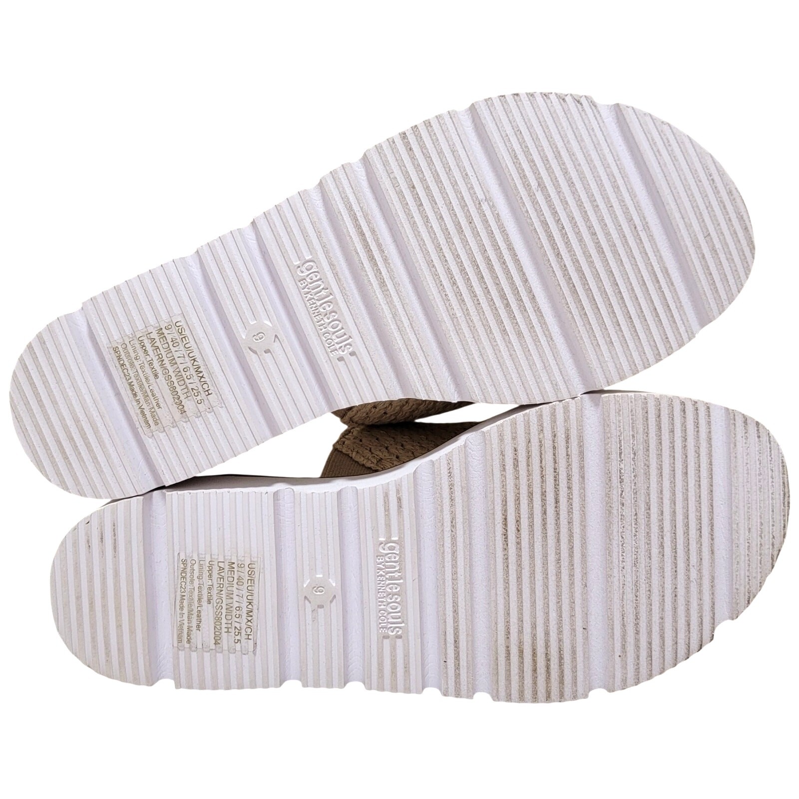Gentle Souls Women Lavern Platform Slide Sandals Size US 9M Cream Knit Fabric