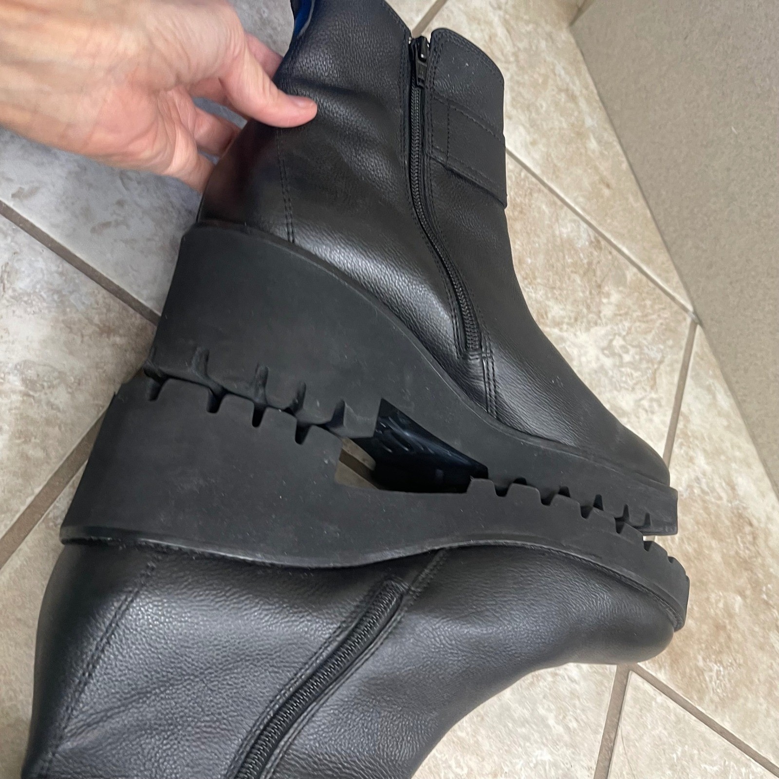 Paul Green Dynamic Buckled Boots Austria Size7 USA 9.5 wore 1x boots leather