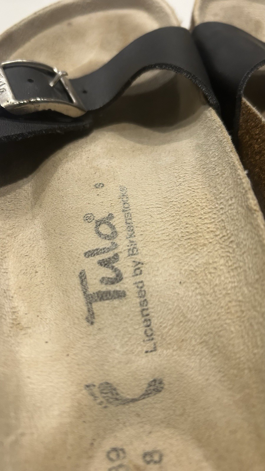 Birkenstock Tula Madrid Sandals Black Leather Sz 36 / 5 Narrow Minimalist
