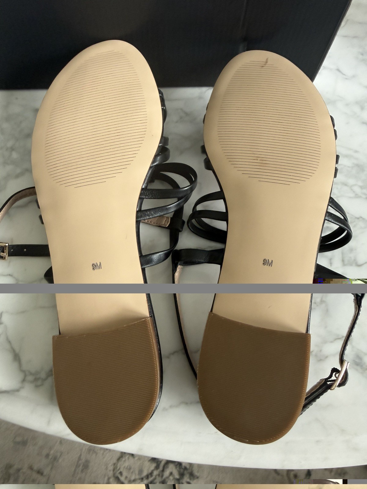 Talbots Aria Cross Black Strap Sandals New In Box