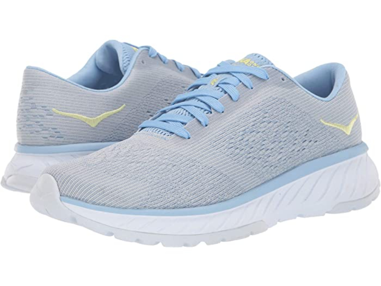 HOKA ONE ONE Cavu 2 Marl Lightweight Lace-Up Road Sneakers Blue Air Mesh Sz 10.5