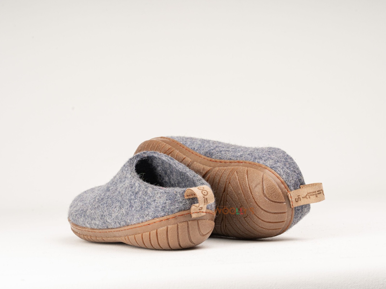 Denim Outdoor Open Heel Slippers with Rubber Sole – Handmade comfort & Durable