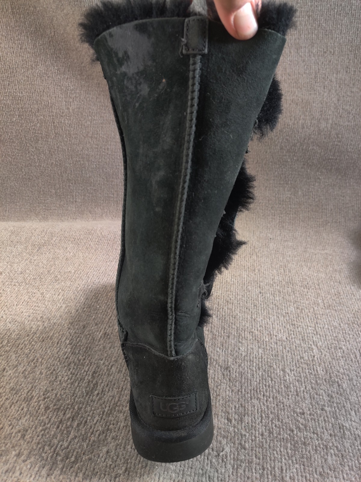 UGG Australia Bailey Button Triplet II Women’s Black Boots Size 8 (1016227)