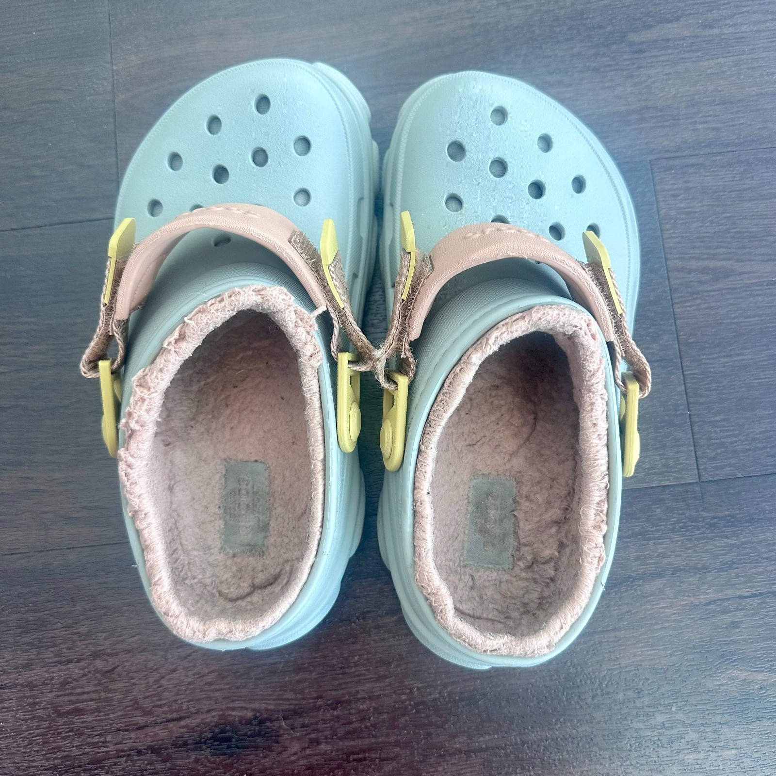 CROCS All-Terrain Lined Clogs Womens 6 Mens 4 Traction Soles Adjustable Straps
