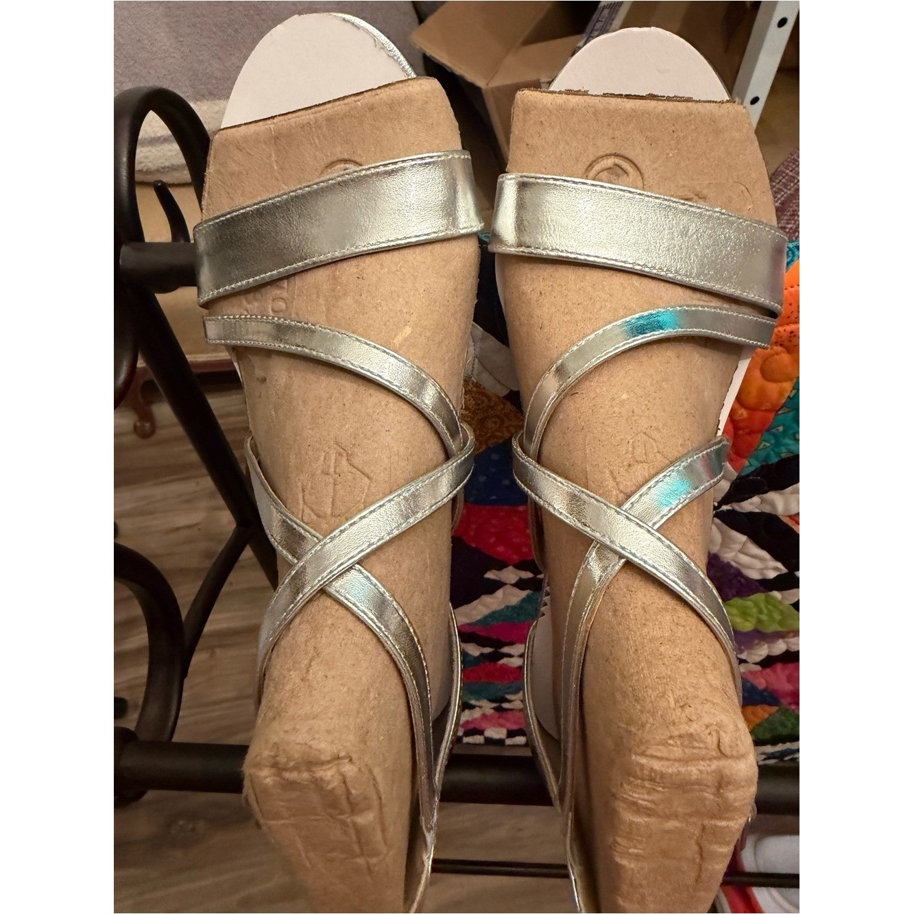 GET 3 pairs A Jessica Simpson shoes and Silver Strap-y Sandals, recovery shoes
