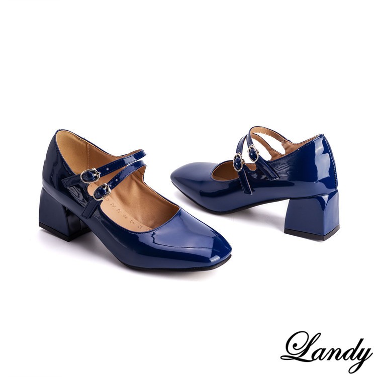 Women’s Candy Mid Block Heel Mary Janes Shiny Buckle Wedding Pump Shoes 50/52/54