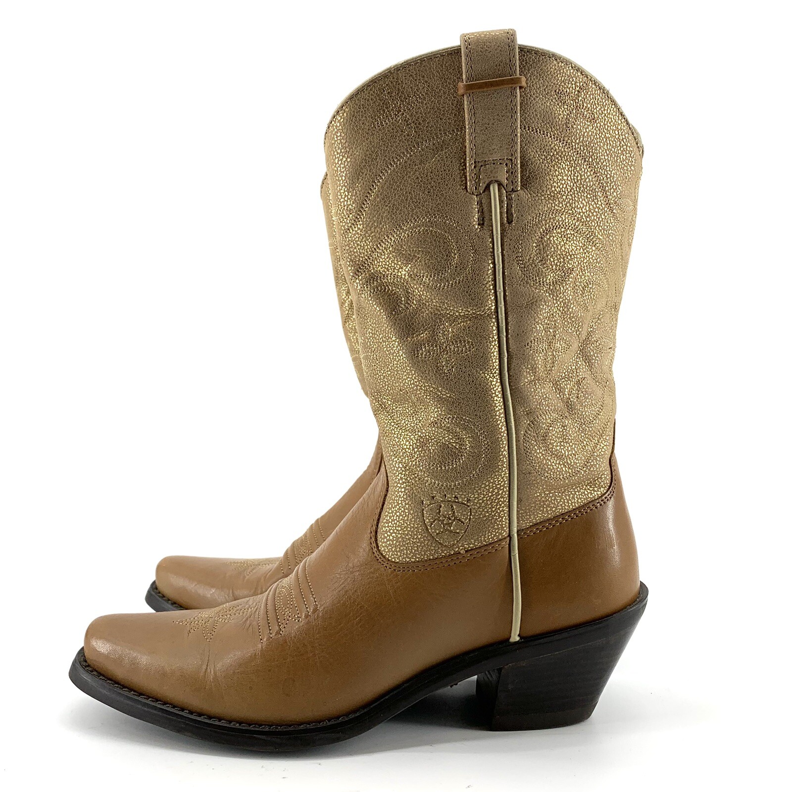 ARIAT ATS Womens Leather Western Boots Two Tone Size 6 B