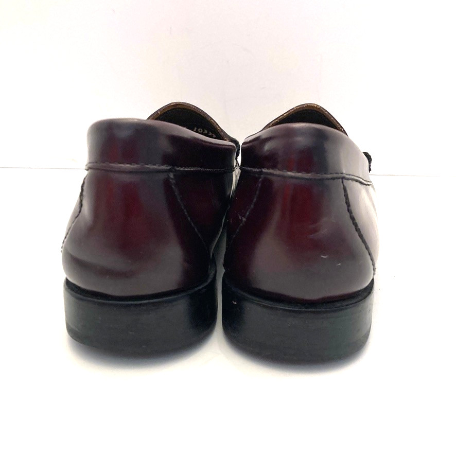 GH Bass Weejuns Penny Loafer Womens 9M Burgundy Leather Unlined Handcrafted